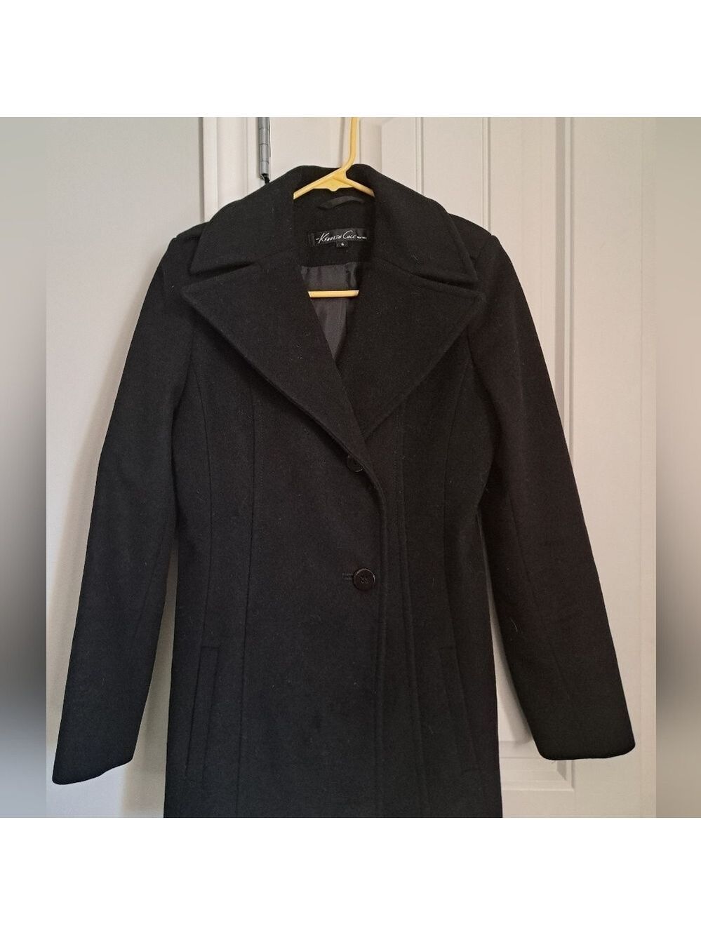 Ladies KENNETH COLE wool single breasted jacket peacoat navy blue coastal size 6 - Picture 12 of 12